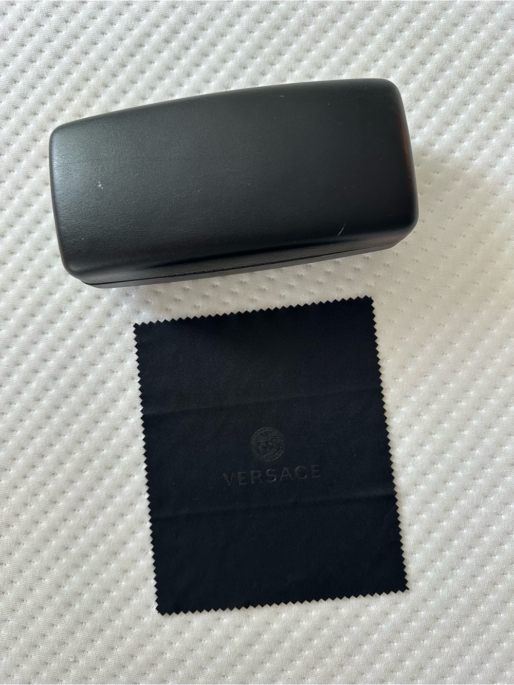 Versace Black and Gold Eyewear Case with Black Microfiber Cloth - Picture 5 of 10